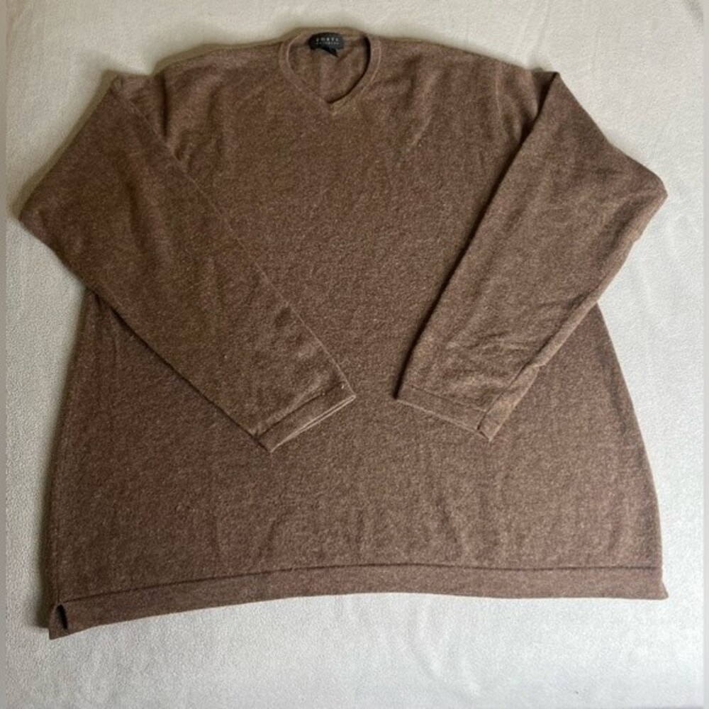 Forte Cashmere V-Neck Sweater Size M 100%Cashmere